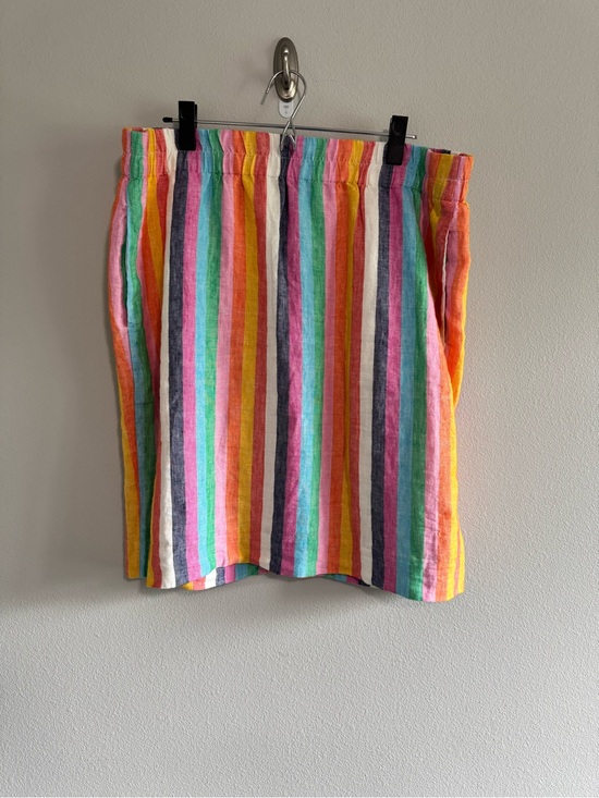 J. Crew Dresses & Skirts - JCrew Multicolor Stripe Cotton Blend Skirt - Vibrant Rainbow